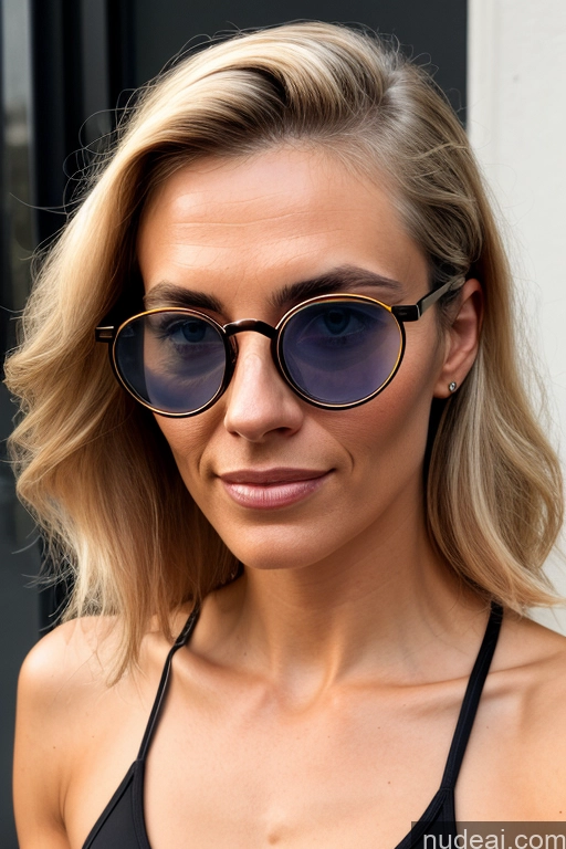 ai nude image of blond woman with sunglasses and black top looking at camera pics of Small Ass Skinny Perfect Boobs Tall Small Tits 50s Blonde Perfect Body Beautiful Glasses