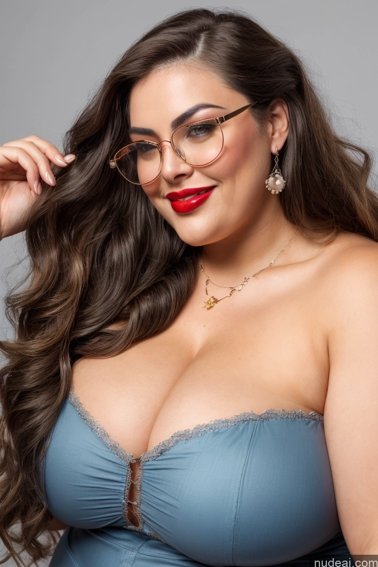 related ai porn images free for Happy 30s Huge Boobs Glasses Gold Jewelry Busty Long Hair Chubby Lipstick Thick Close-up View Woman Pearl Jewelry Diamond Jewelry Brunette