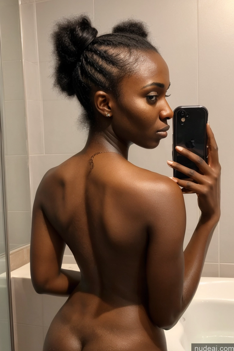 related ai porn images free for Woman One Small Tits Dark Skin Short 18 Sad Black Hair Pigtails Black Mirror Selfie Bathroom Front View Nude Beautiful