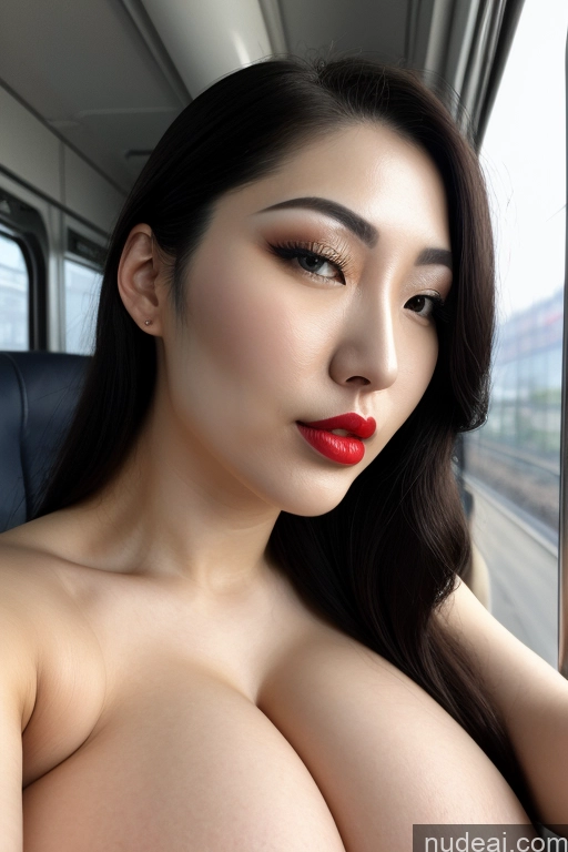 related ai porn images free for Woman One Huge Boobs Skinny Fairer Skin Front View Simple Black Hair Lipstick Nude Korean 30s Slicked Train