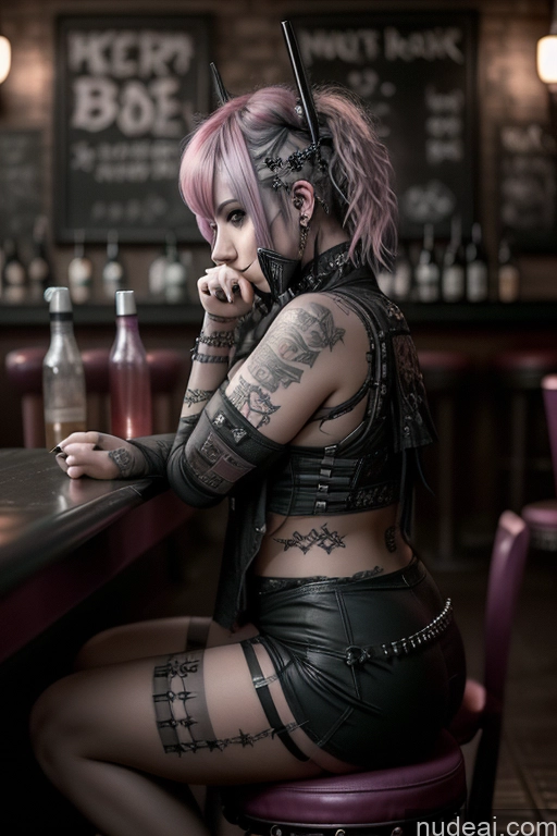 related ai porn images free for Gothic Punk Girl Busty Perfect Boobs Big Ass Pink Hair Czech Close-up View Nude Bar 50s