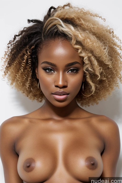 Miss Universe Model Sexy Face Blonde Curly Hair Of Love African