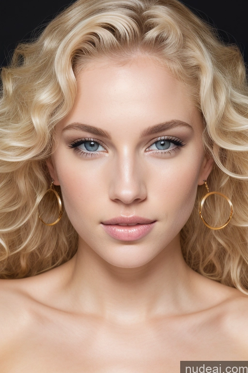 Miss Universe Model Sexy Face Curly Hair Of Love Fairer Skin Blonde