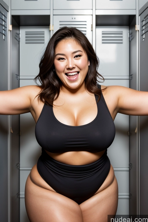 related ai porn images free for 20s Laughing Brunette Japanese Chubby Big Hips Bright Lighting Big Ass On Back Locker Room Tank Top