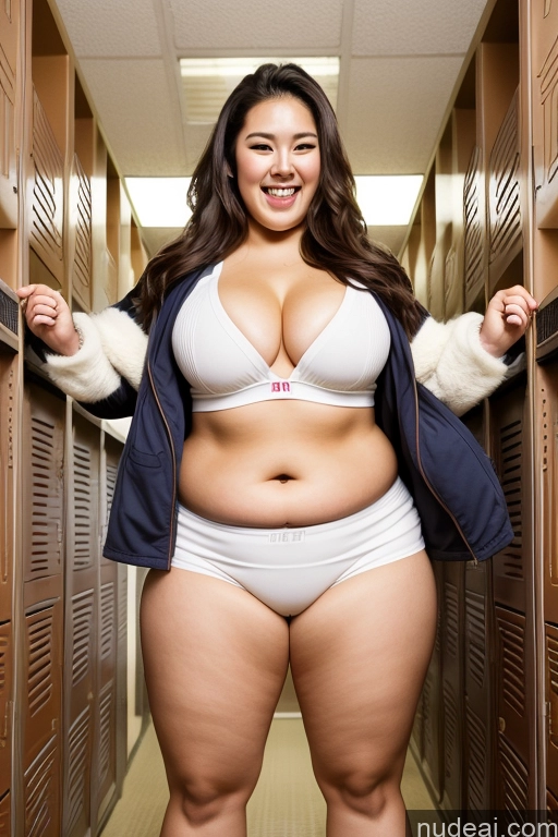 related ai porn images free for 20s Laughing Brunette Japanese Chubby Big Hips Bright Lighting Big Ass On Back Locker Room Suit Western