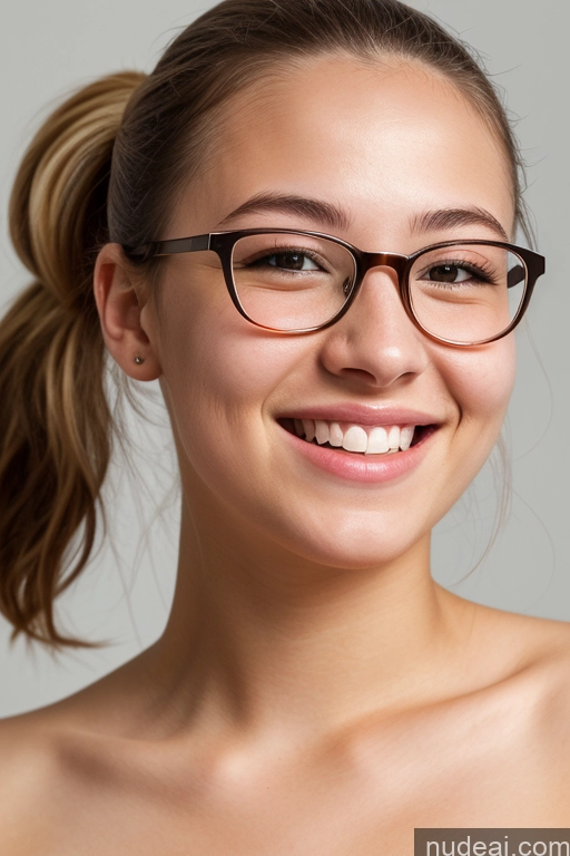 related ai porn images free for Woman 18 Happy Ponytail White Skin Detail (beta) Nude Bright Lighting Glasses Front View