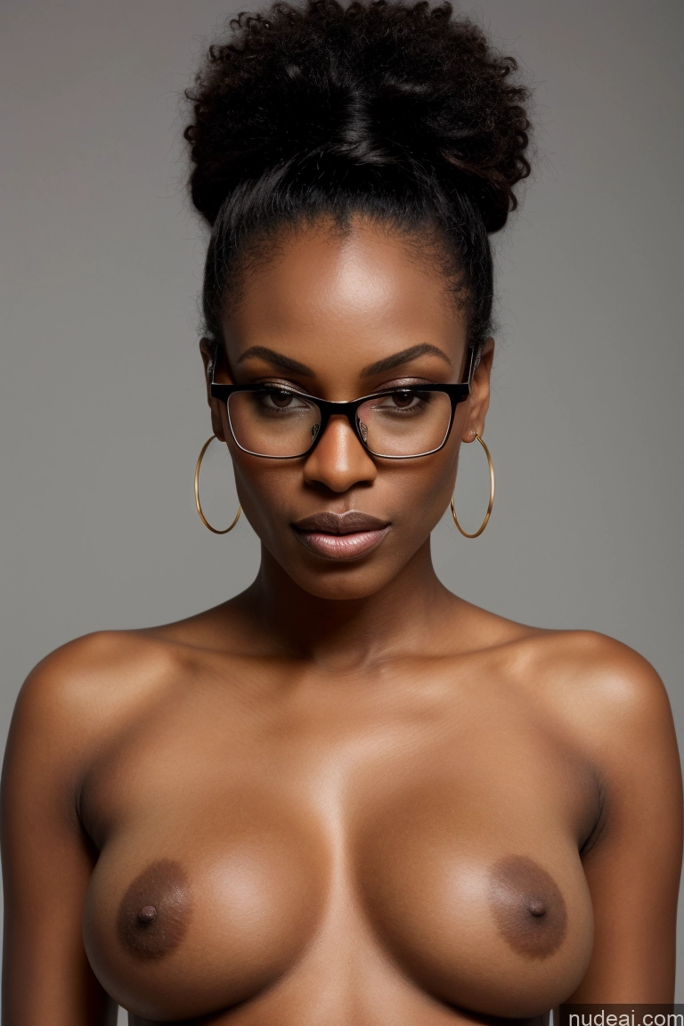 related ai porn images free for Perfect Boobs Beautiful Glasses Pubic Hair Serious Front View Nude Dark Lighting Tall Miss Universe Model 40s African