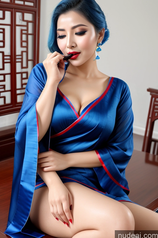 related ai porn images free for Orgasm Lipstick Spreading Legs Blouse Sari Chinese Blue Hair