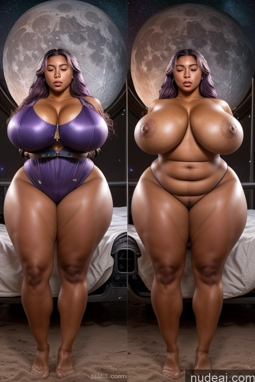 related ai porn images free for Busty Pubic Hair Tanned Skin Big Ass Huge Boobs Thick Muscular Big Hips Long Legs Short Orgasm Messy Purple Hair Latina Moon Front View Space Suit Bright Lighting Woman 20s Chubby Abs Stargazing Onoff