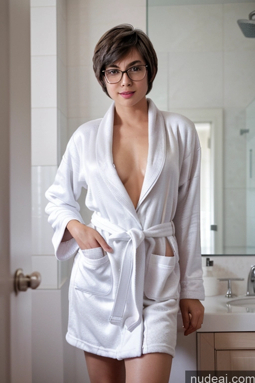 related ai porn images free for Miss Universe Model One Perfect Boobs Small Tits Beautiful Glasses Perfect Body Pubic Hair 40s Short Hair Thai Bathroom Bathrobe Dark Lighting