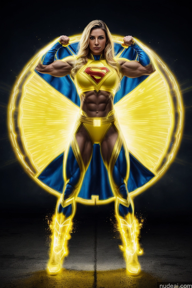 related ai porn images free for Military Front View Muscular Abs Superheroine Ukraine Neon Lights Clothes: Yellow Powering Up