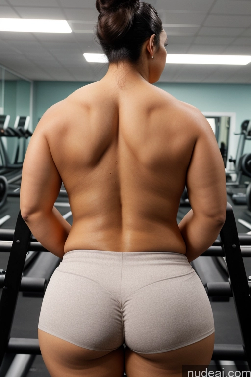 related ai porn images free for 30s Chubby Persian Hair Bun Back View Gym