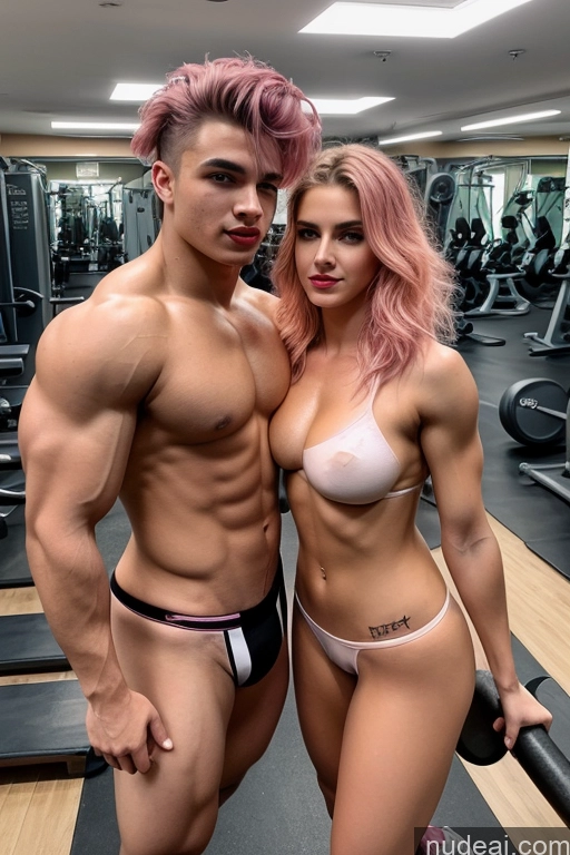 related ai porn images free for Perfect Boobs Bright Lighting Tattoos Pouting Lips Several Muscular Abs Front View Woman + Man Perfect Body Oiled Body Lipstick Fairer Skin 18 Pink Hair Messy Hungarian Watercolor Gym