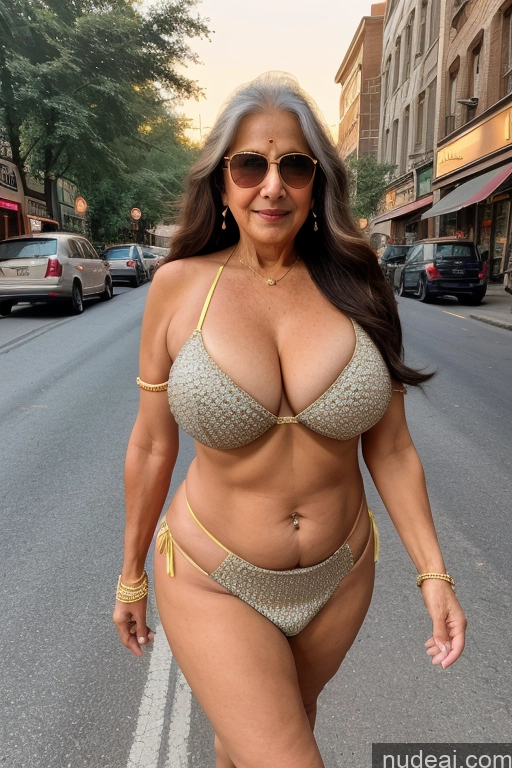 Milf One Busty Big Ass Long Hair Indian Cleavage Brunette 70s Bright Lighting Visible Thong Straps Street Mini Skirt