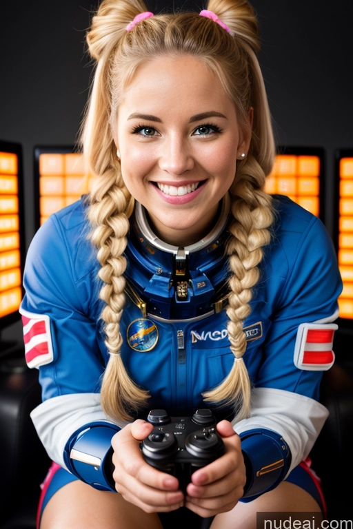 related ai porn images free for One Woman Beautiful 20s Happy British Gaming Sci-fi Armor Detailed Bright Lighting Space Suit Blonde Pigtails