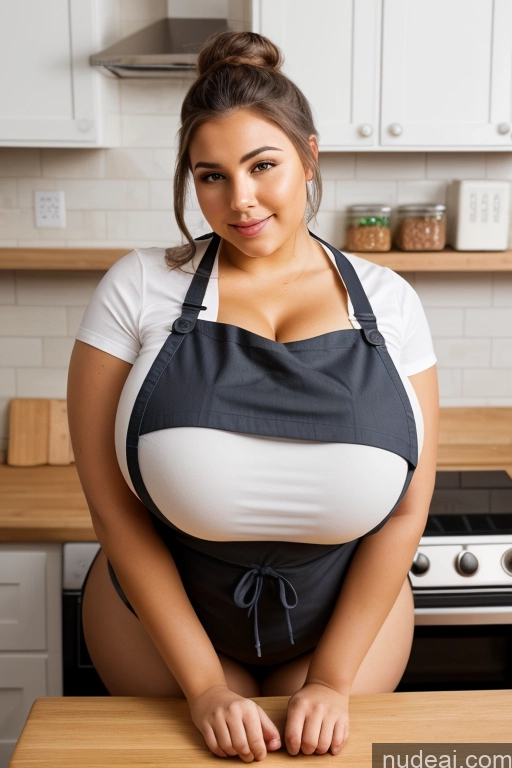 related ai porn images free for Woman One Busty Huge Boobs Perfect Boobs Beautiful Big Ass Thick Big Hips British Hair Bun Kitchen Apron 18