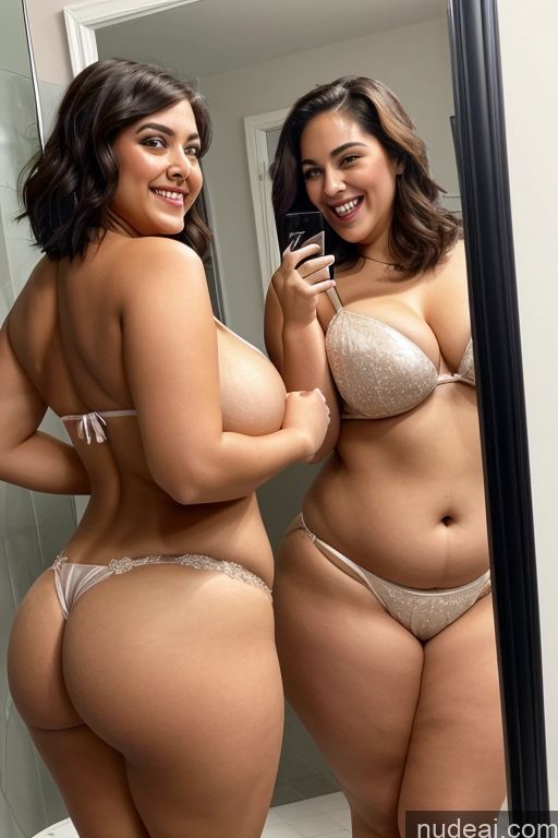 related ai porn images free for Busty Perfect Boobs Beautiful Thick Perfect Body 30s Fat Chubby Happy Laughing Thong Satin Egyptian Two Bathroom Mirror Selfie Bobcut