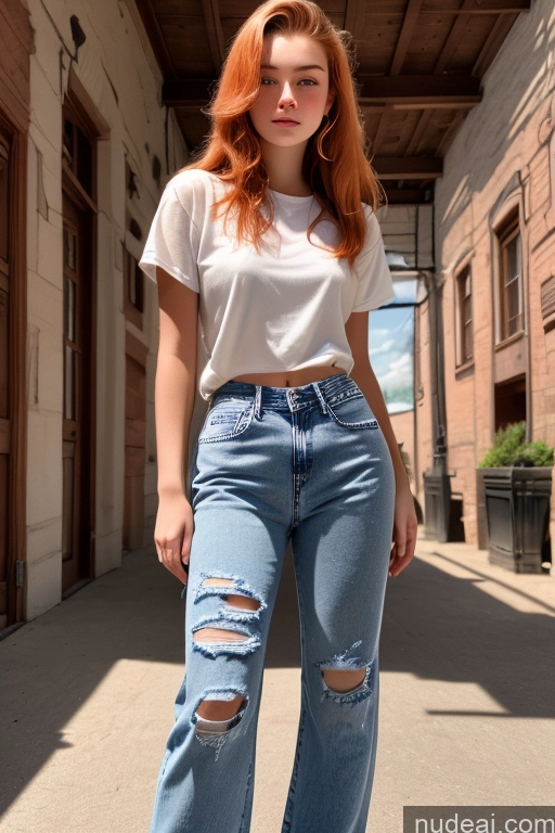 High-waist Jeans Russian Straight Ginger 18