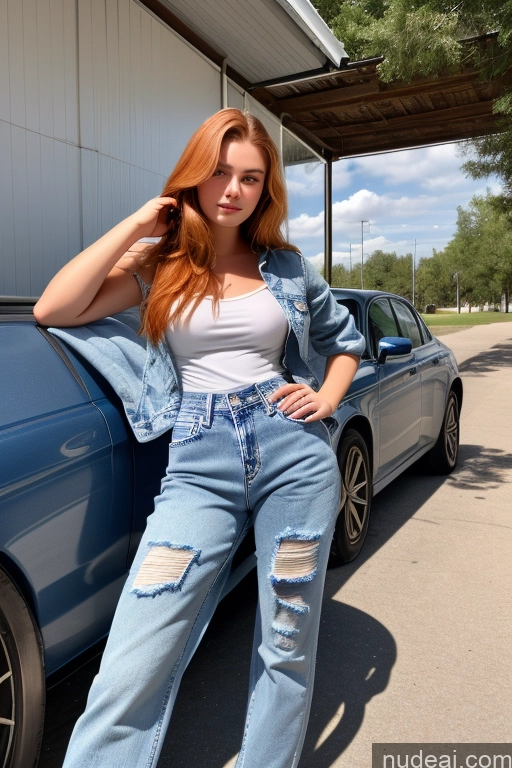 High-waist Jeans Russian Straight Ginger 18