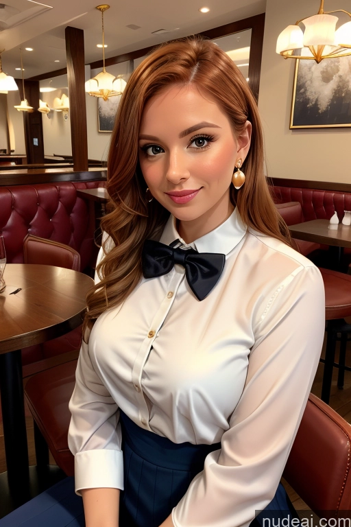 related ai porn images free for Woman Beautiful 30s White Restaurant Blouse Bow Tie Bows Jacket Long Skirt Tie Diamond Jewelry Gold Jewelry Jewelry Pearl Jewelry Ginger