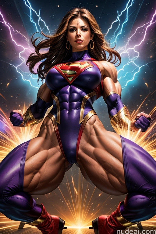 related ai porn images free for Muscular Powering Up Busty Superhero Abs Several Superheroine