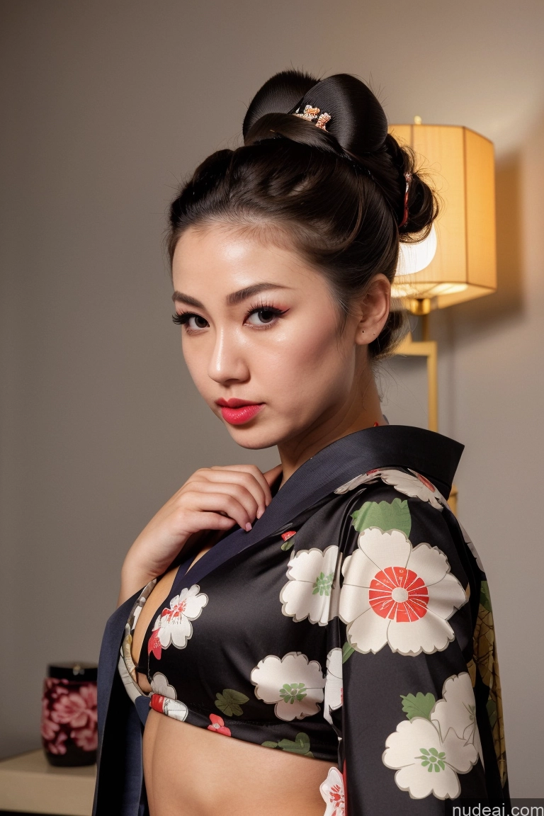 related ai porn images free for Woman One Small Tits 20s Pouting Lips Brunette Hair Bun Polynesian 3d Front View Crop Top Flight Attendant Ninja Tribal Traditional Kimono Geisha