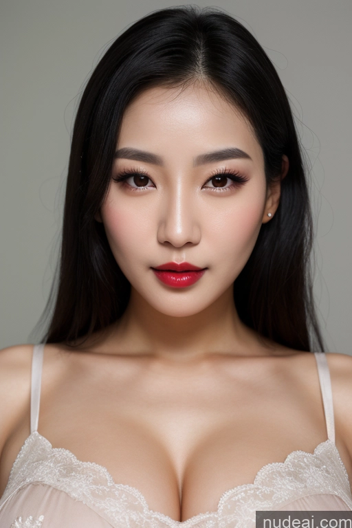 related ai porn images free for Model Huge Boobs Beautiful Lipstick 30s Black Hair Korean Skin Detail (beta) Close-up View Nightgown Transparent Bright Lighting Detailed