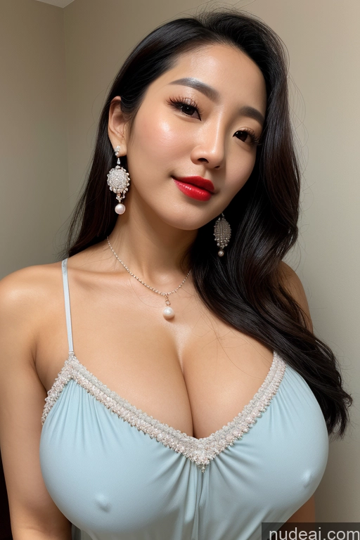 related ai porn images free for Model Huge Boobs Beautiful Lipstick 30s Black Hair Korean Skin Detail (beta) Nightgown Transparent Pearl Jewelry Bright Lighting Detailed