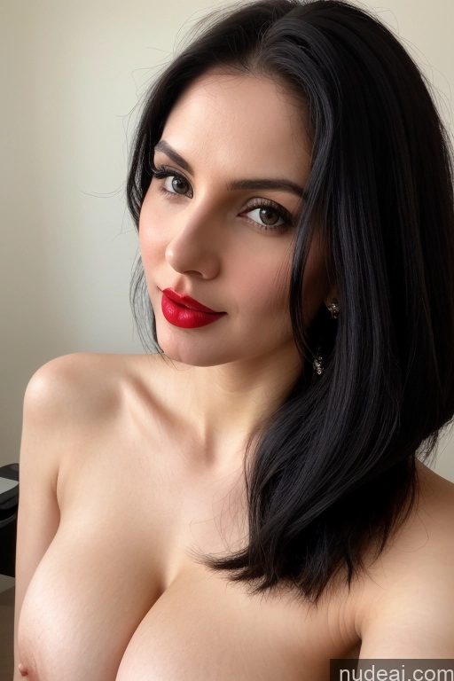 related ai porn images free for Woman One Perfect Boobs Beautiful Lipstick Fairer Skin 30s Black Hair Slicked Indian Simple Teacher Close-up View Perfect Body