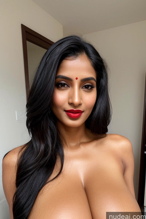 related ai porn images free for Woman One Lipstick 30s Black Hair Slicked Indian Simple Perfect Body Huge Boobs Beautiful Sari