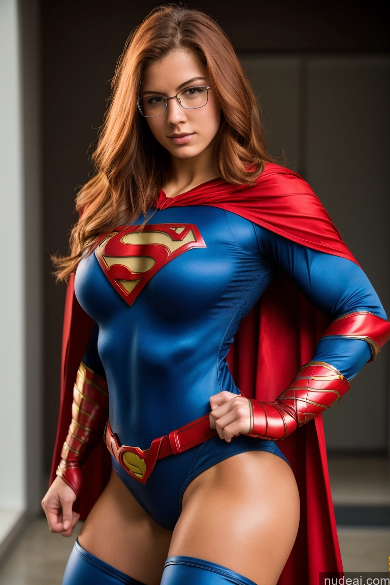 related ai porn images free for Superheroine Muscular Abs Ginger Front View Superhero Detailed Busty Glasses 18 Perfect Boobs