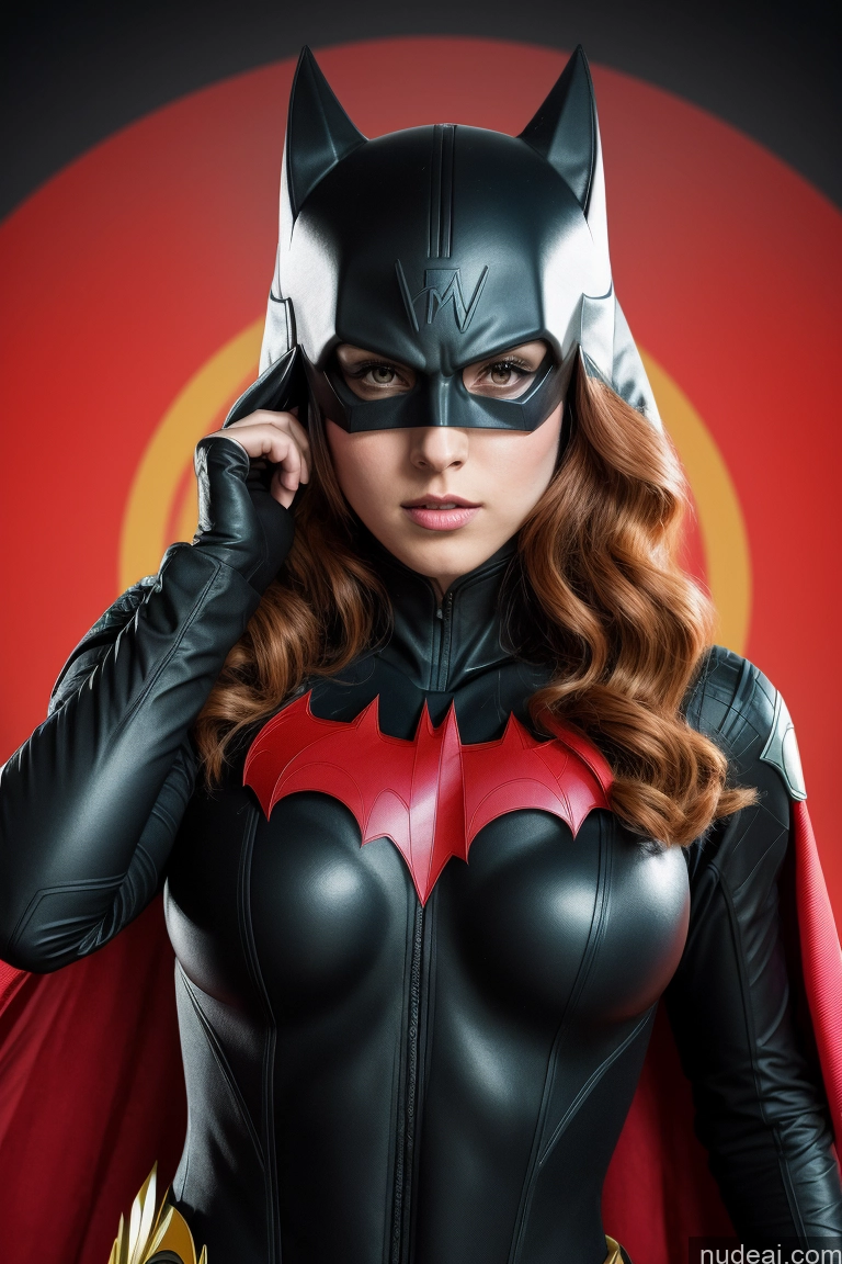 ai nude image of batmangirl is wearing a black and red costume with a red cape pics of Batwoman Regal Cosplay