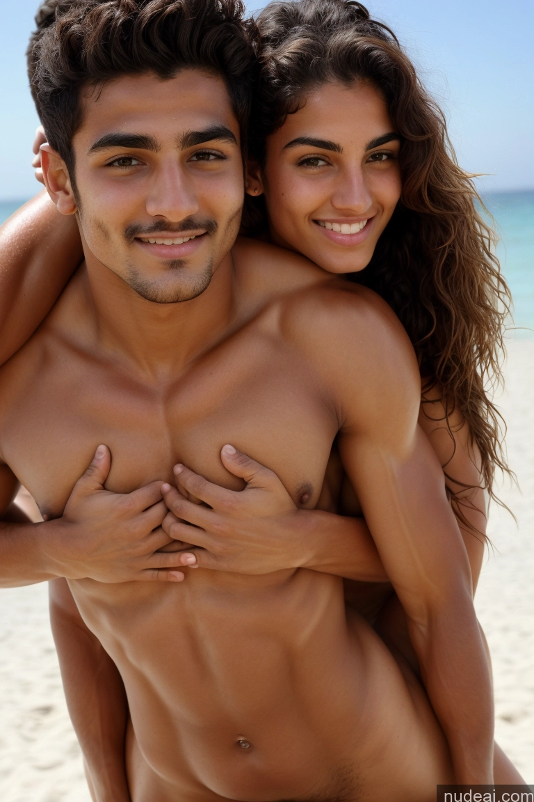 ai nude image of they are on the beach and one is holding the other pics of Hairy Women Athlete Two Pubic Hair Muscular 18 Middle Eastern Beach Carry On Back Hug From Behind