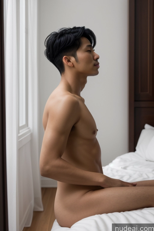 related ai porn images free for Woman Small Tits Skinny Short Handsome Man Penis Excessive Pubic Hair 30s Black Hair Vietnamese Bedroom Fellatio (Side View)