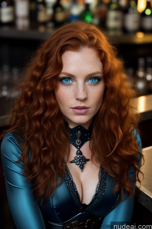 Guinness Beer Irish Bar 20s Deep Blue Eyes Ginger Long Hair Detailed EdgCorset Corset Gothique