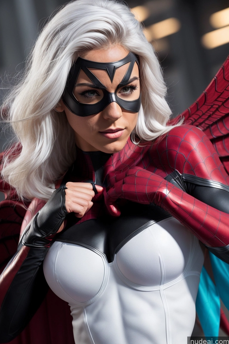 Abs Muscular Busty Hawkgirl Mary Thunderbolt Spider-Gwen Batwoman Black Cat