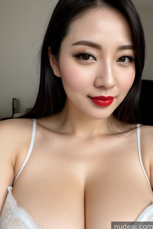 related ai porn images free for Model Beautiful Lipstick Fairer Skin 30s Black Hair Korean Close-up View Bright Lighting Detailed Huge Boobs Nightgown Sexy Face