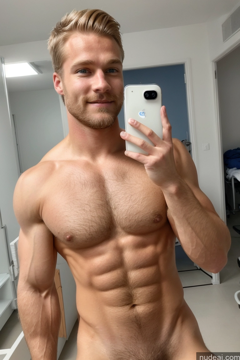 ai nude image of arafed man taking a selfie in a bathroom mirror pics of Hairy Women Pubic Hair Muscular Scandinavian Hospital Athlete Small Tits Several Mirror Selfie