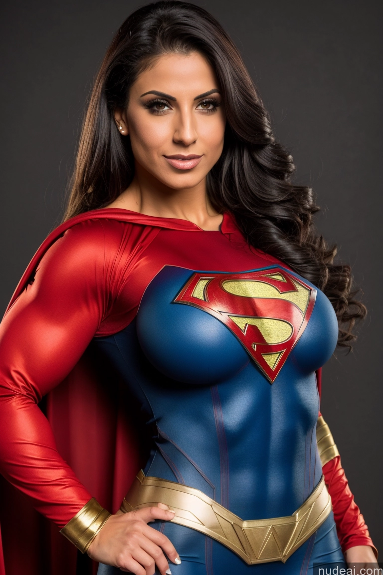 related ai porn images free for Persian Superhero Busty Muscular Abs Front View Superheroine