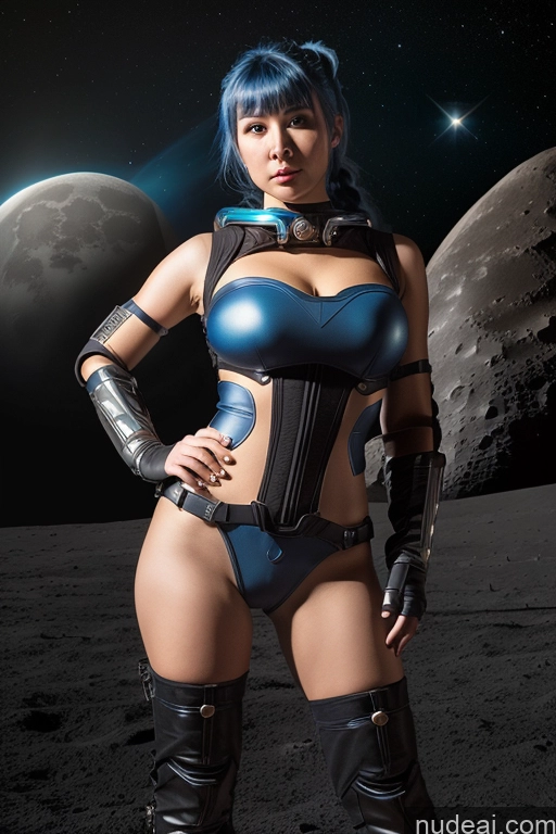 related ai porn images free for Detailed Dark Lighting Strapless Superhero Space Suit Moon Science Fiction Style Cleavage Steampunk Sci-fi Armor Cyborg Busty Big Hips 18 Blue Hair Ponytail