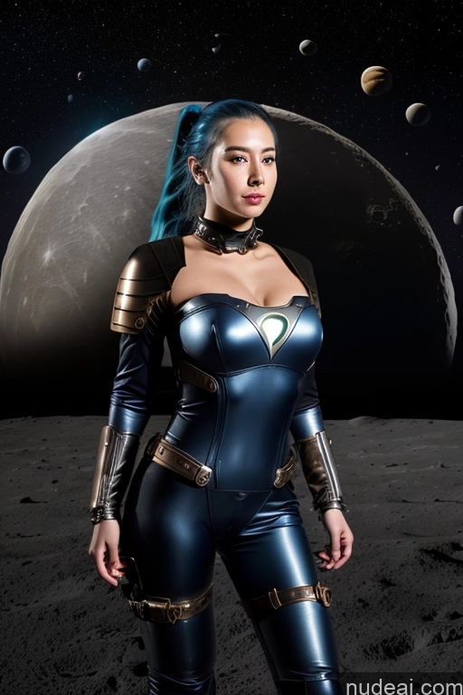 related ai porn images free for Detailed Dark Lighting Strapless Superhero Space Suit Moon Science Fiction Style Cleavage Steampunk Sci-fi Armor Cyborg Busty Big Hips 18 Blue Hair Ponytail Nilotic