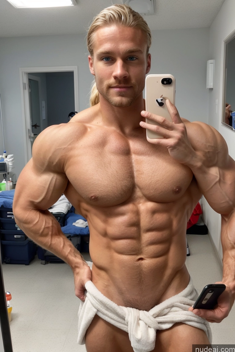 ai nude image of arafed man in a towel taking a selfie in a mirror pics of Hairy Women Pubic Hair Muscular Scandinavian Hospital Small Tits Several Mirror Selfie Bodybuilder Perfect Boobs