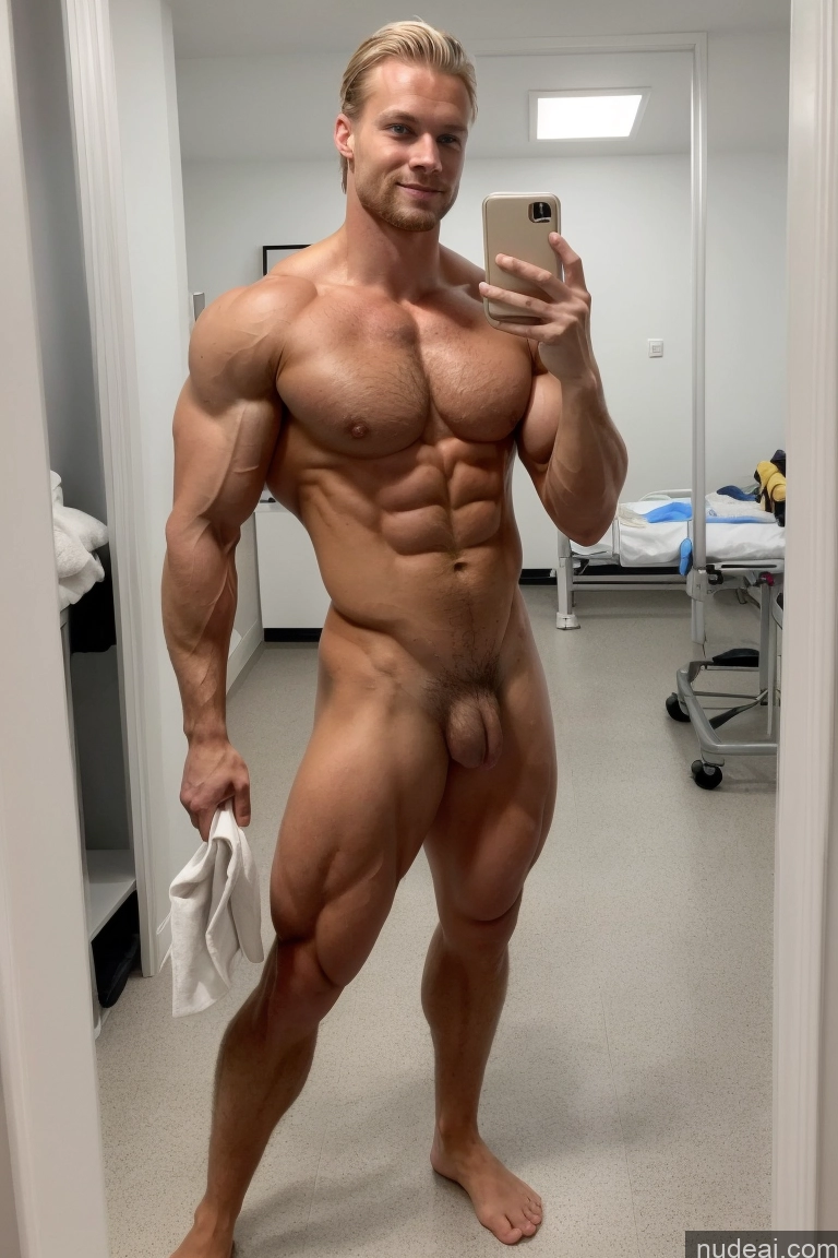 ai nude image of arafed man taking a selfie in a mirror with a towel pics of Hairy Women Pubic Hair Muscular Scandinavian Hospital Small Tits Several Mirror Selfie Bodybuilder Perfect Boobs