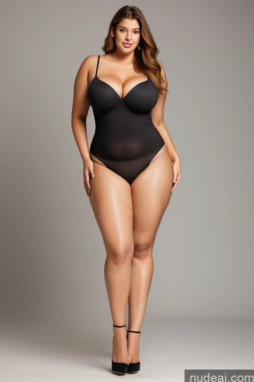 ai nude image of a pregnant woman in a black bodysuit posing for a picture pics of Tall Long Legs Chubby Big Hips Big Ass Beautiful Perfect Body Huge Boobs High Heels 18