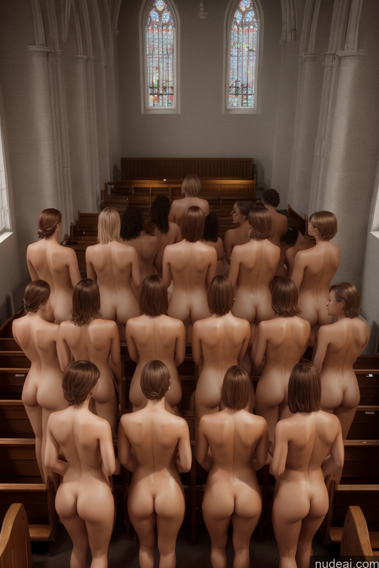 related ai porn images free for Nude Detailed Several Back View Church 3d