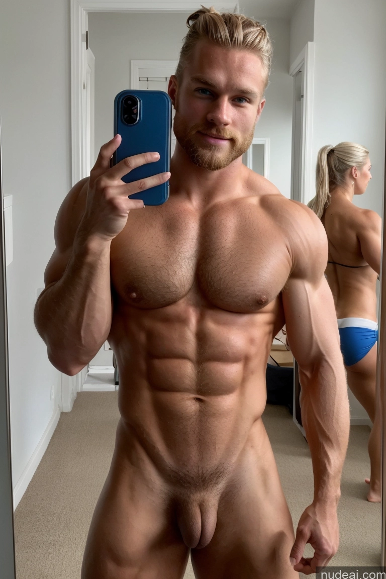 ai nude image of there is a man that is taking a picture of himself in the mirror pics of Hairy Women Pubic Hair Muscular Several Bodybuilder 20s Scandinavian Mirror Selfie Lake Perfect Boobs