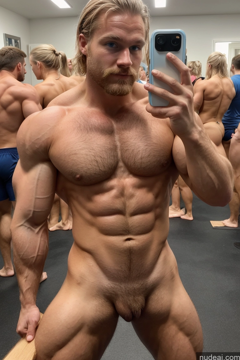 ai nude image of there is a man that is taking a picture of himself in the mirror pics of Hairy Women Pubic Hair Muscular Several Bodybuilder 20s Scandinavian Mirror Selfie Lake Perfect Boobs