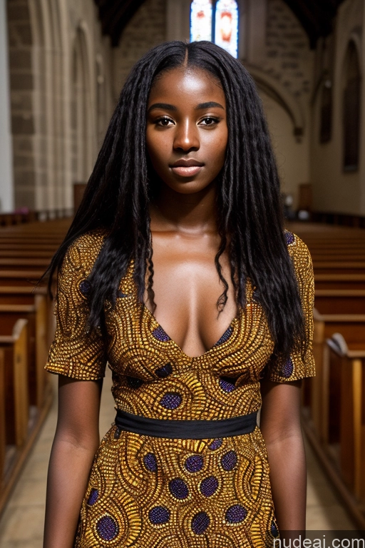 ai nude image of araffe woman with long black hair standing in a church pics of 18 Church Dress African