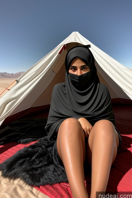 ai nude image of woman in black hijab sitting in front of a tent pics of 18 Niqab Arabic Tent Pubic Hair On Back