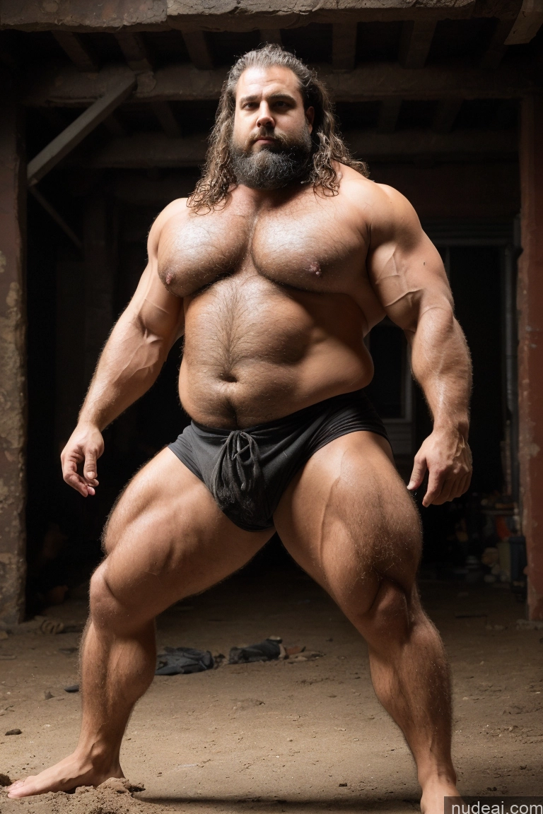 ai nude image of arafed man with a beard and a beardless body posing for a picture pics of Big Hips Chubby Busty Thick 40s Cyberpunk Tribal Bodybuilder Abs Pubic Hair Tunic Swedish